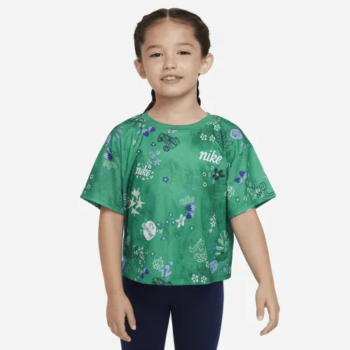 Nike Icon Clash Boxy Tee Little детские Tee цвет зеленый