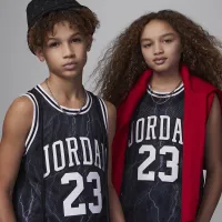 Nike Jordan23 Big дитячі Printed Jersey колір чорний