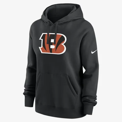 Cincinnati Bengals Club женская Nike NFL Pullover Толстовка с капюшоном цвет черный