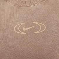 Nike Sportswear Phoenix Fleece жіноча оверсайз Crew-Neck світшот колір коричневий