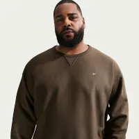 Nike Solo Swoosh чоловічі Fleece Crew колір коричневий