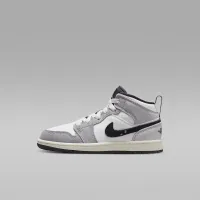 Nike Jordan 1 Mid SE Craft Little Kids' взуття Grey