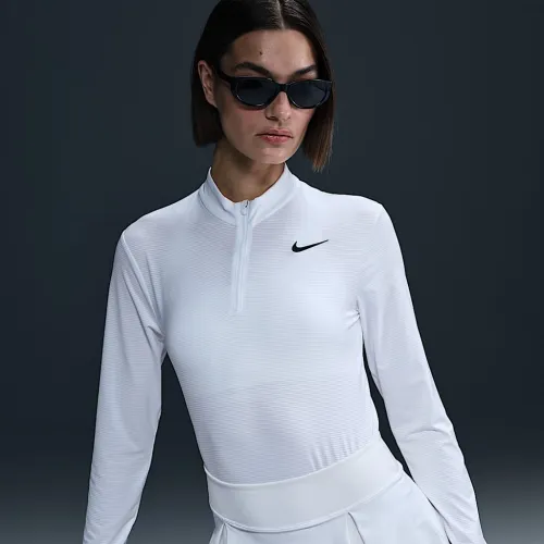 Nike Victory женская Dri-FIT UV Protection 1/4-Zip для гольфа Top цвет белый