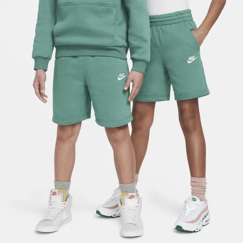 Nike Sportswear Club Fleece Big дитячі French Terry шорти колір зелений