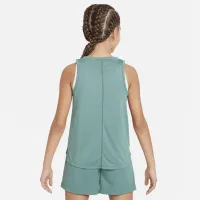 Nike One Big дитячі (Girls') Dri-FIT тренувальні Tank колір зелений