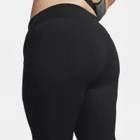 Nike Universa жіноча Medium-Support З високою талією Cropped лосіни з кишенями(великі розміри) колір чорний