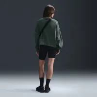 Nike Sportswear Phoenix Fleece женская Over-оверсайз Crew-Neck свитшот цвет зеленый