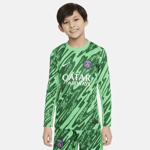 Paris Saint-Germain 2024 Stadium Goalkeeper Big дитячі Nike Dri-FIT Soccer Replica Jersey колір зелений