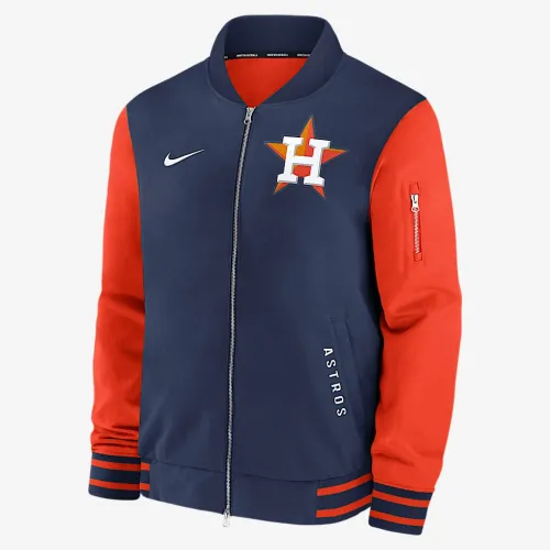 Houston Astros Authentic Collection Dugout чоловічі Nike MLB Full-Zip Bomber Куртка блакитний