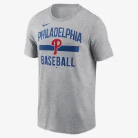 Philadelphia Phillies Arched чоловічі Nike MLB футболка колір сірий