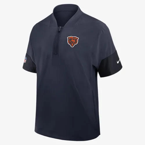 Chicago Bears Sideline Coach чоловічі Nike NFL 1/2-Zip Short-Sleeve Куртка блакитний