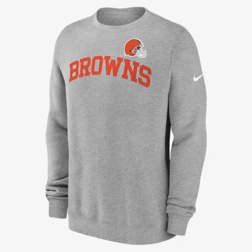 Cleveland цвет коричневыйs Club мужские Nike NFL Pullover Crew цвет серый
