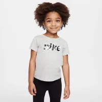 Nike Essentials Little дитячі Graphic футболка колір сірий