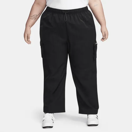 Nike Sportswear Essential женская С высокой Талией Woven Cargo Pants (большие размеры) цвет черный