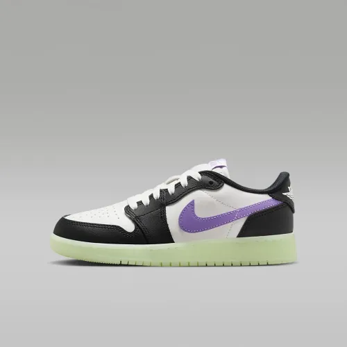 Nike Air Jordan 1 Retro Low Big детские Кроссовки цвет черный