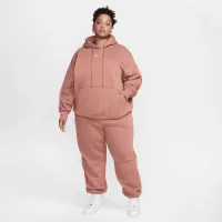 Nike Sportswear Phoenix Fleece жіноча оверсайз Pullover Толстовка з капюшоном (великі розміри) Pink
