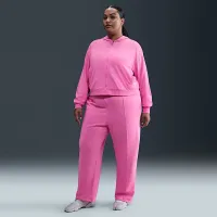 Nike Sportswear Chill Terry женская Loose Full-Zip French Terry Толстовка с капюшоном (большие размеры) Pink