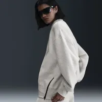 Nike Sportswear Tech Fleece женская оверсайз Crew-Neck свитшот цвет серый