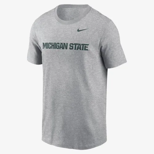 Michigan State Spartans Primetime Wordmark мужские Nike College футболка цвет серый