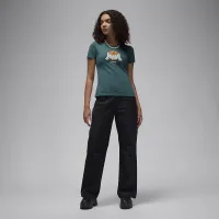 Nike Jordan Essential женская Slim футболка цвет зеленый
