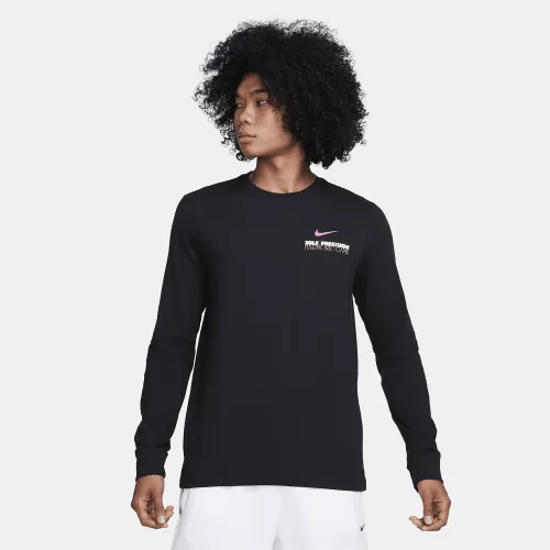 Nike мужские Long-Sleeve баскетбольные футболка цвет черный