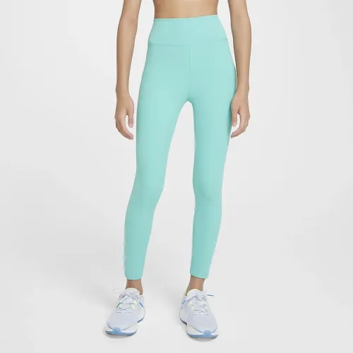 Nike One Big детские (Girls') Dri-FIT С высокой Талией лосины цвет зеленый