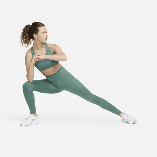 Nike Go женская Firm-Support С высокой Талией 7/8 лосины с карманамицвет зеленый
