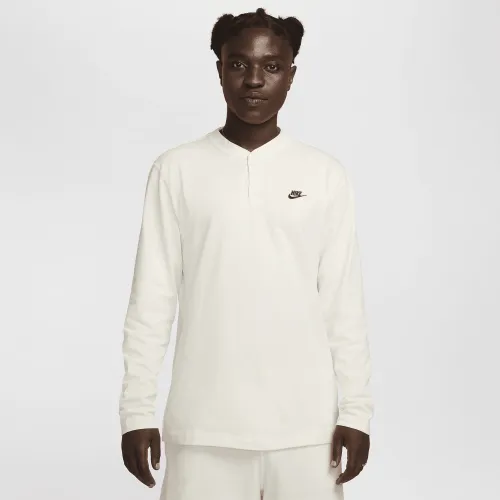 Nike Club чоловічі Long-Sleeve Henley колір білий