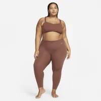 Nike Zenvy женская Gentle-Support С высокой Талией 7/8 лосины (большие размеры) цвет коричневый