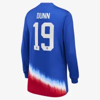 Crystal Dunn USWNT 2024 Stadium Away Bid детские Nike Dri-FIT Soccer Jersey синий
