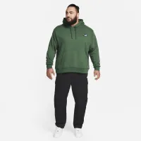 Nike Club Fleece мужские Patch Pullover Толстовка с капюшоном цвет зеленый