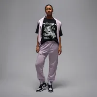 Nike Jordan Brooklyn Fleece женская French Terry Pants цвет фиолетовый
