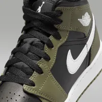 Nike Air Jordan 1 Mid Big детские Кроссовки цвет черный