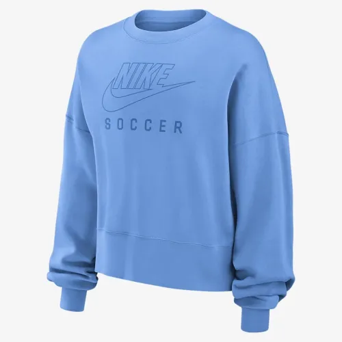 Nike Phoenix Fleece жіноча Soccer Crew-Neck світшот блакитний