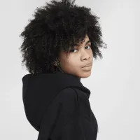 Nike SB Icon Fleece EasyOn Big дитячі оверсайз Pullover Толстовка з капюшоном колір чорний
