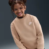 Nike Sportswear Club Fleece Big дитячі світшот колір коричневий