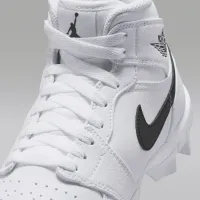 Nike Jordan 1 Mid Little/Big дитячі Cleats колір білий