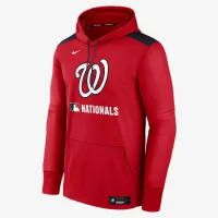 Washington Nationals Authentic Collection чоловічі Nike Therma MLB Pullover Толстовка з капюшоном колір червоний