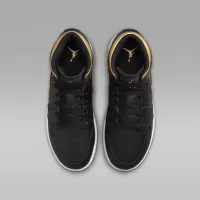 Nike Air Jordan 1 Mid Big детские Кроссовки цвет черный