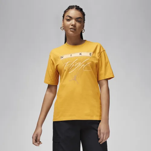 Nike Jordan Flight Heritage женская Graphic футболка Yellow