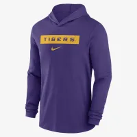 LSU Tigers Sideline чоловічі Nike Dri-FIT College Long-Sleeve Hooded Top колір фіолетовий