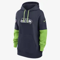 Seattle Seahawks Sideline Essential женская Nike NFL Pullover Толстовка с капюшоном синий