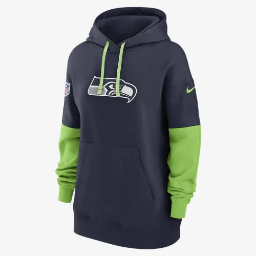 Seattle Seahawks Sideline Essential женская Nike NFL Pullover Толстовка с капюшоном синий