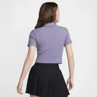 Nike Sportswear Essential женская Short-Sleeve Polo Top цвет фиолетовый