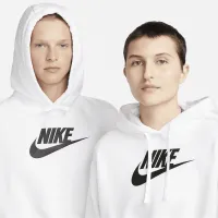 Nike Sportswear Club Fleece женская оверсайз Crop Graphic Толстовка с капюшоном цвет белый