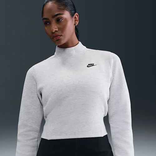 Nike Tech жіноча Fleece Crew колір сірий