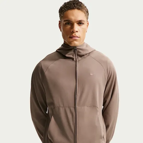 Nike Primary NanoKnit мужские Dri-FIT UV Protection Full-Zip Performance Толстовка с капюшоном цвет коричневый
