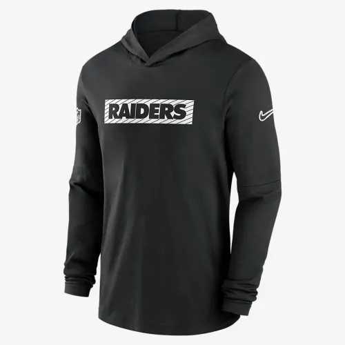 Las Vegas Raiders Sideline чоловічі Nike Dri-FIT NFL Long-Sleeve Hooded Top колір чорний
