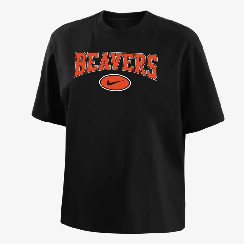 Oregon State женская Nike College Boxy футболка цвет черный