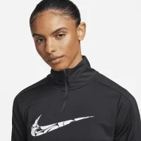 Nike Swoosh жіноча Dri-FIT 1/4-Zip Mid Layer колір чорний